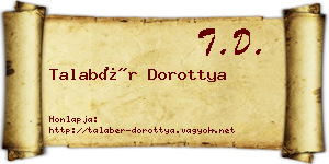 Talabér Dorottya névjegykártya