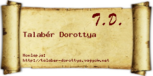 Talabér Dorottya névjegykártya